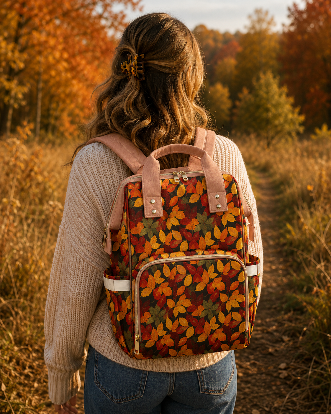 Autumn Leaf Nappy Backpack - Image 7