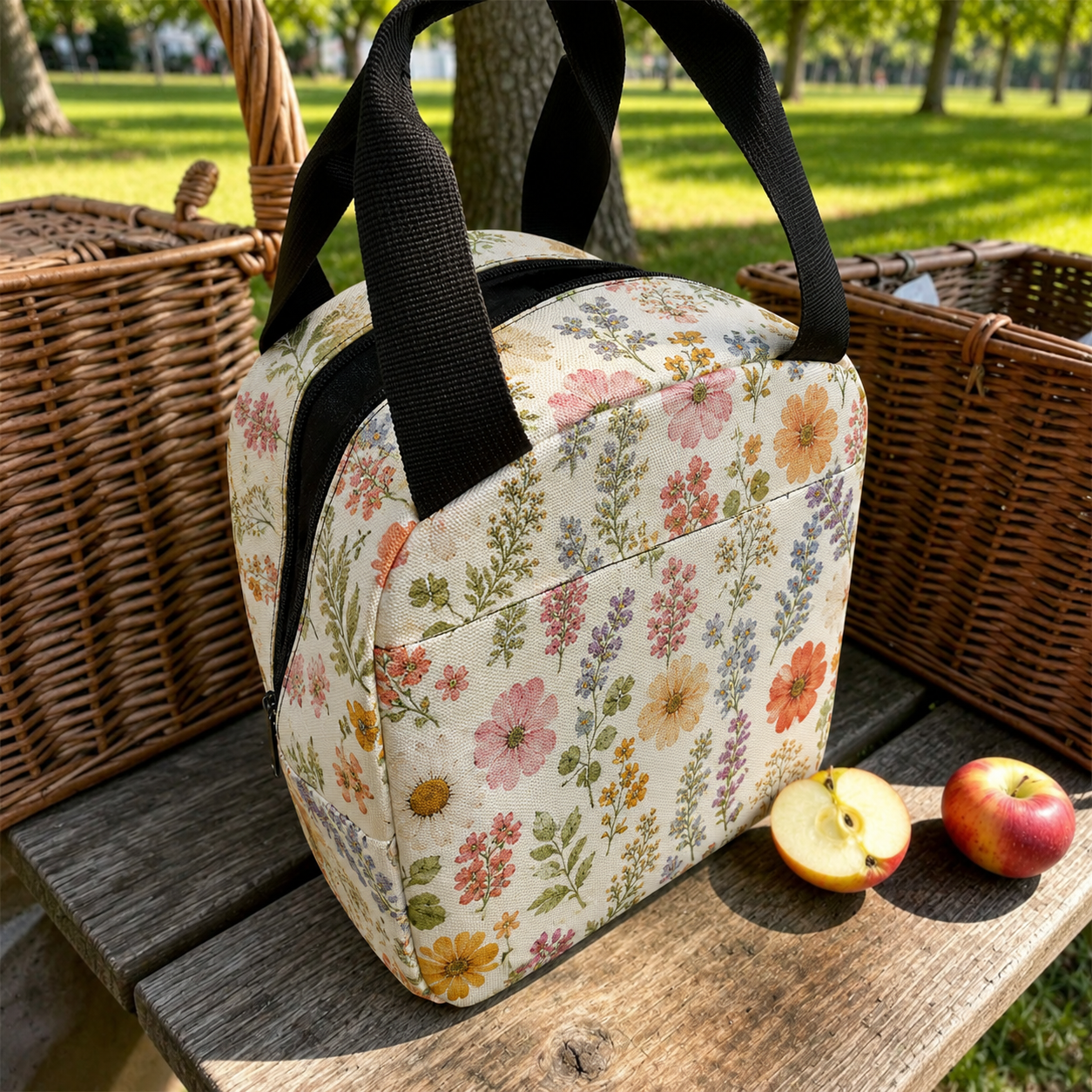 Pressed Flowers Lunch Bag